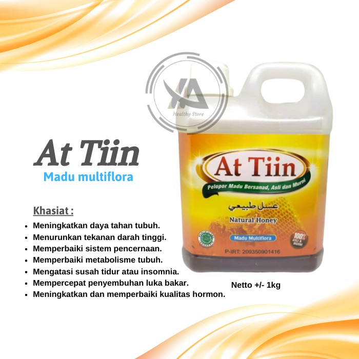 

Madu Multiflora At Tiin 1 Kg / Natural Honey Attiin 1kg / Madu bersanaad asli dan murni #YA52