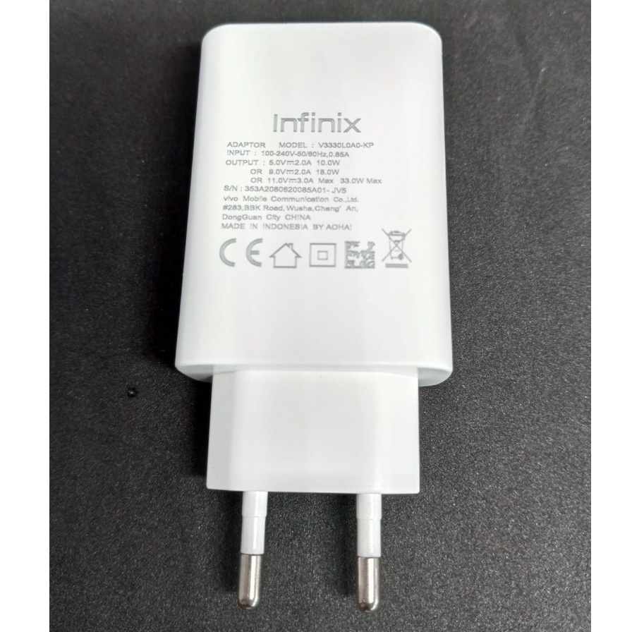 Charger INFINIX 33 Watt Flash Charging Infinix Seri 11 12 Seri Note 10 11 12 Zero 8 Zero XPro