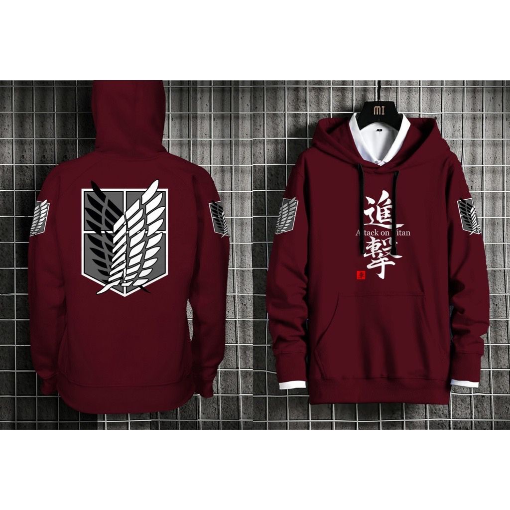 POLILE - HOODIE ATTACK ON TITAN / hoodie keren / pakaian pria / terbaru / terlaris / termurah