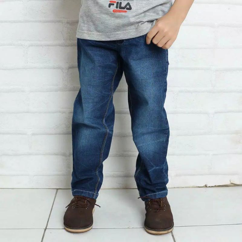 Celana  Panjang Jeans Anak Anak Cowok Laki Usia 3-7 Tahun Strecth Original