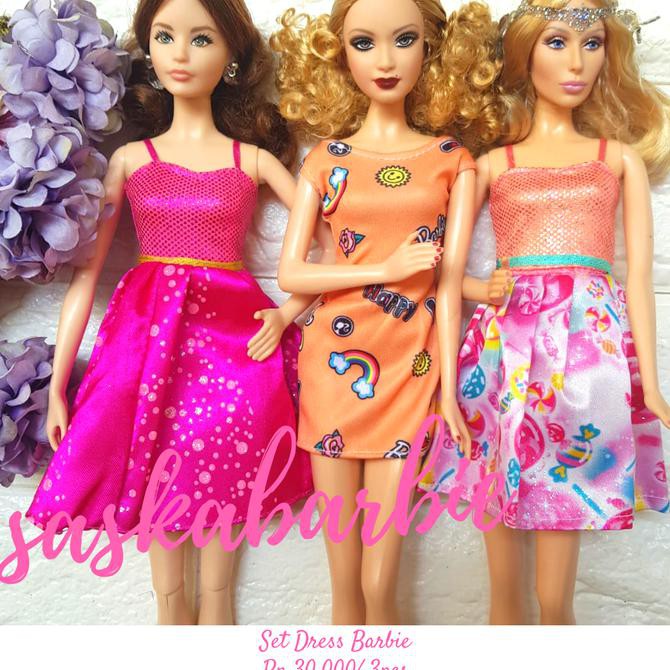 024 / Baju Barbie ( 3Dress ) / Barbie Doll / Boneka / Original Mattel
