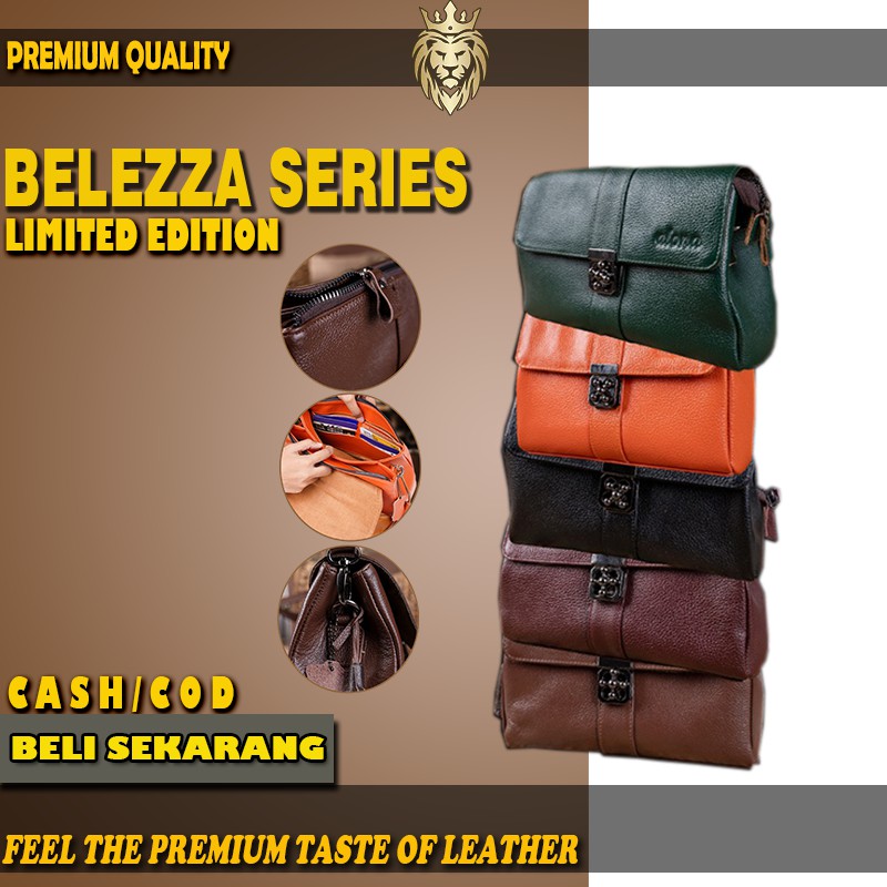 Tas Slempang Slingbag Kulit Wanita Waist Bag Waistbag Branded Original Kulit Awet Asli Murah RV35