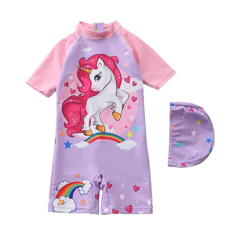 Baju Renang Jumpsuit Unicorn Swimsuit Renang Unicorn dan Dino Pakaian Renang Unicorn LUCU JT