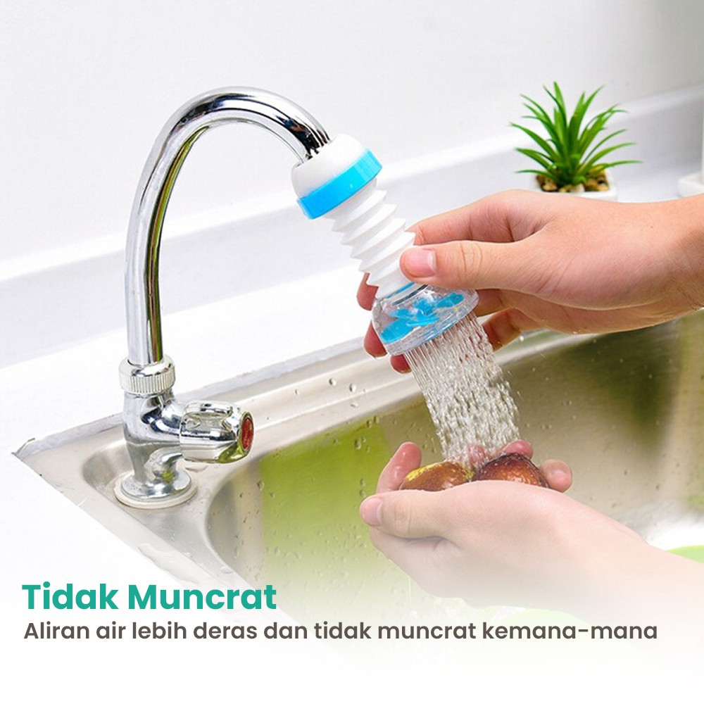 Sambungan Kran Flexible Filter Air Anti Splash Shower Kepala Keran