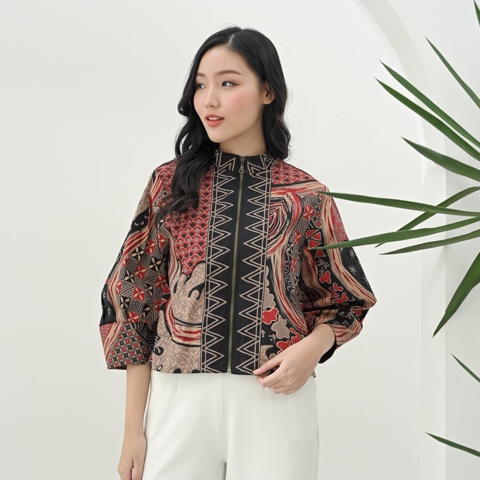 Outer 135 MTS /Jaket Batik Wanita /Seragam Batik/ Luaran Batik