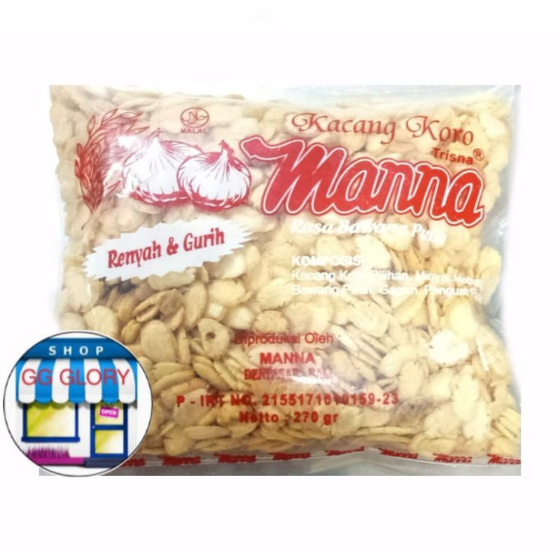 

kacang koro manna rasa bawang putih denpasar bali 270 gr