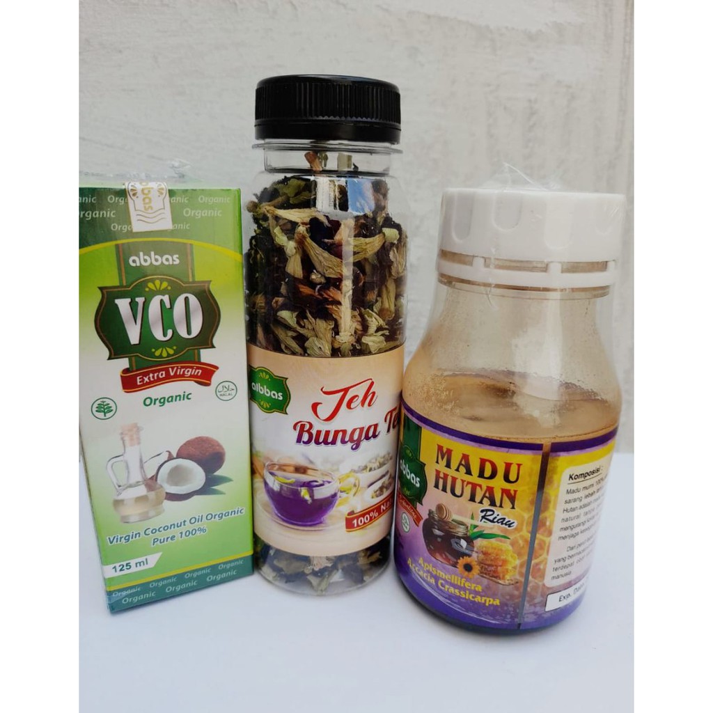 

Paket 3 In 1 ( Vco 125ml + madu utan 250 grm + Bunga telang 25 Grm )