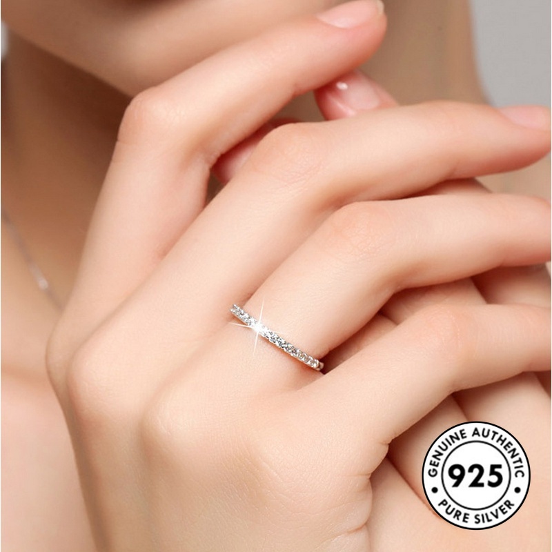 Cincin Sterling Silver 925 Model Terbuka Untuk Wanita