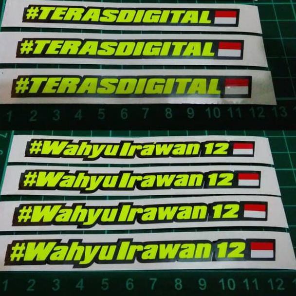 

ב NEW Cutting Sticker custom Nama bendera INA custom name pembalap CD7...