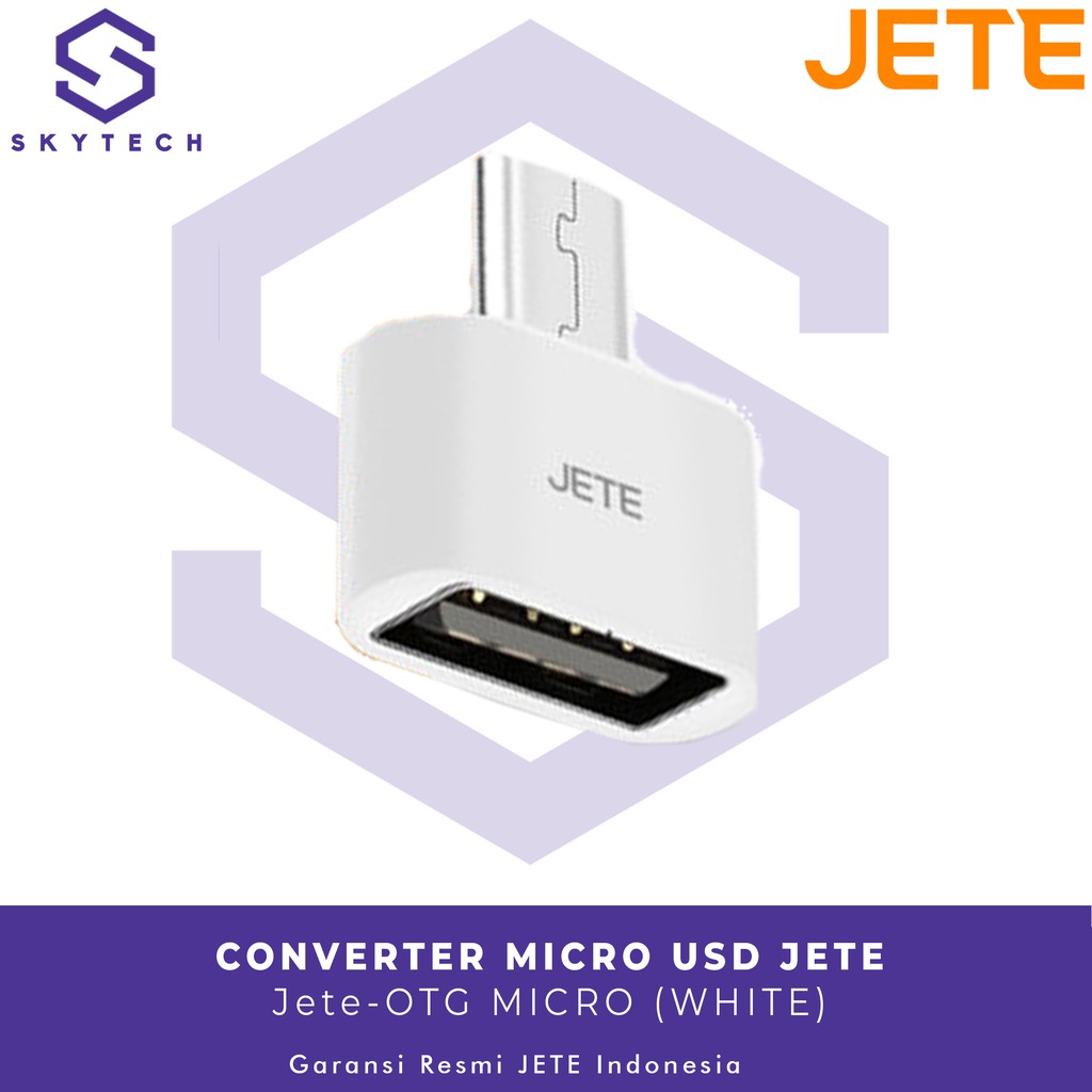 OTG MICRO USB JETE WHITE ORIGINAL GARANSI RESMI