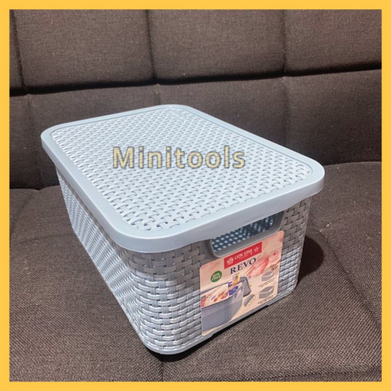 Tempat Keranjang Mini Serbaguna dengan Tutup 7 Liter / Lion Star CA-12 Storage Box