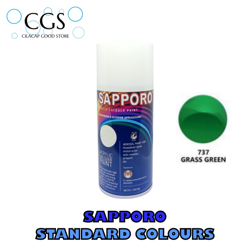 CAT SAPPORO GRASS GREEN 737 - cat sapporo hijau - pilok hijau sapporo - cat motor hijau - pylox sapp