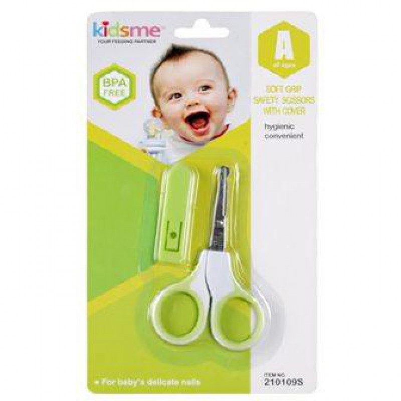 Kidsme Soft Grip Safety Scissors and Cover Gunting Kuku Bayi