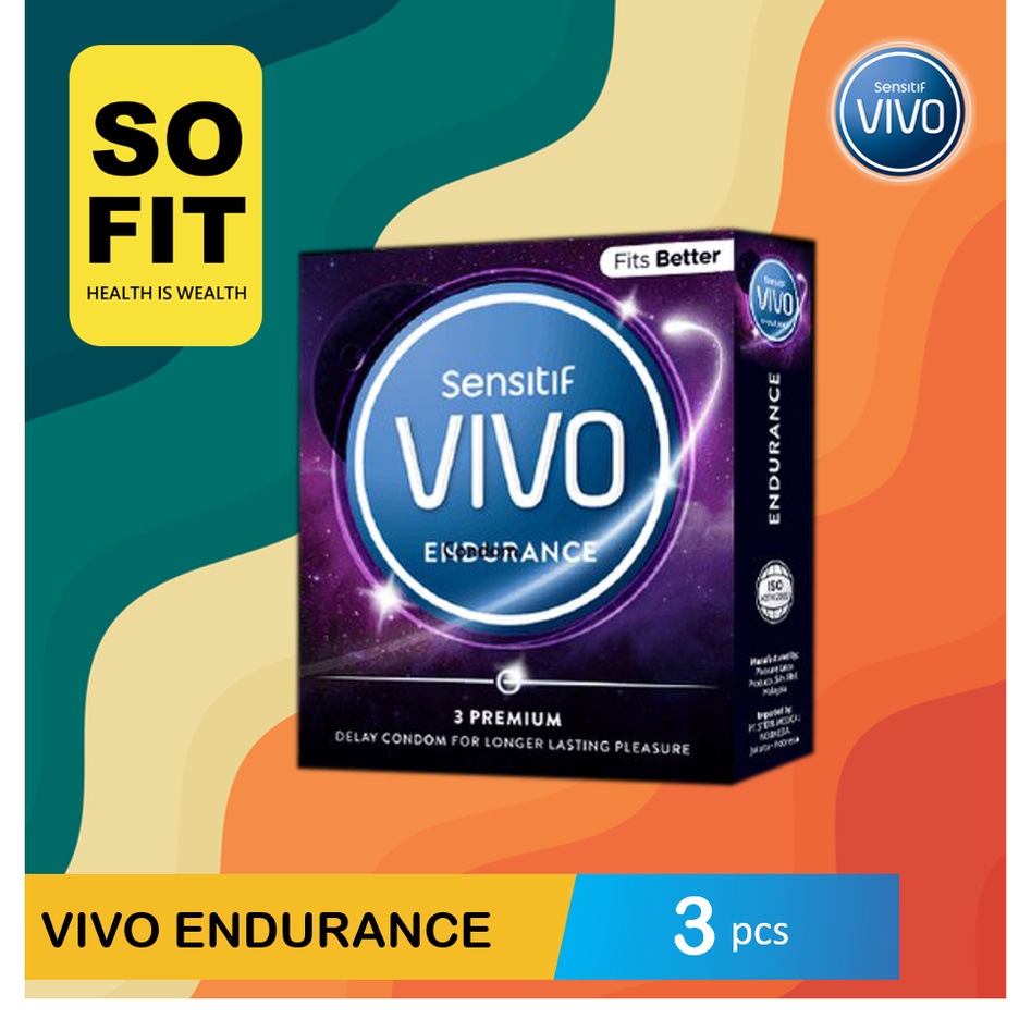 Kondom VIVO ENDURANCE 3 Pcs / Alat Kontrasepsi