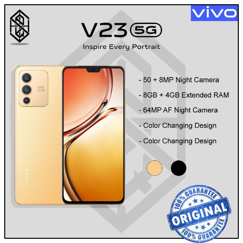 [NEW] Vivo V23 5G, 12GB RAM, screen touch ID, 6,44" Amoled, 5G