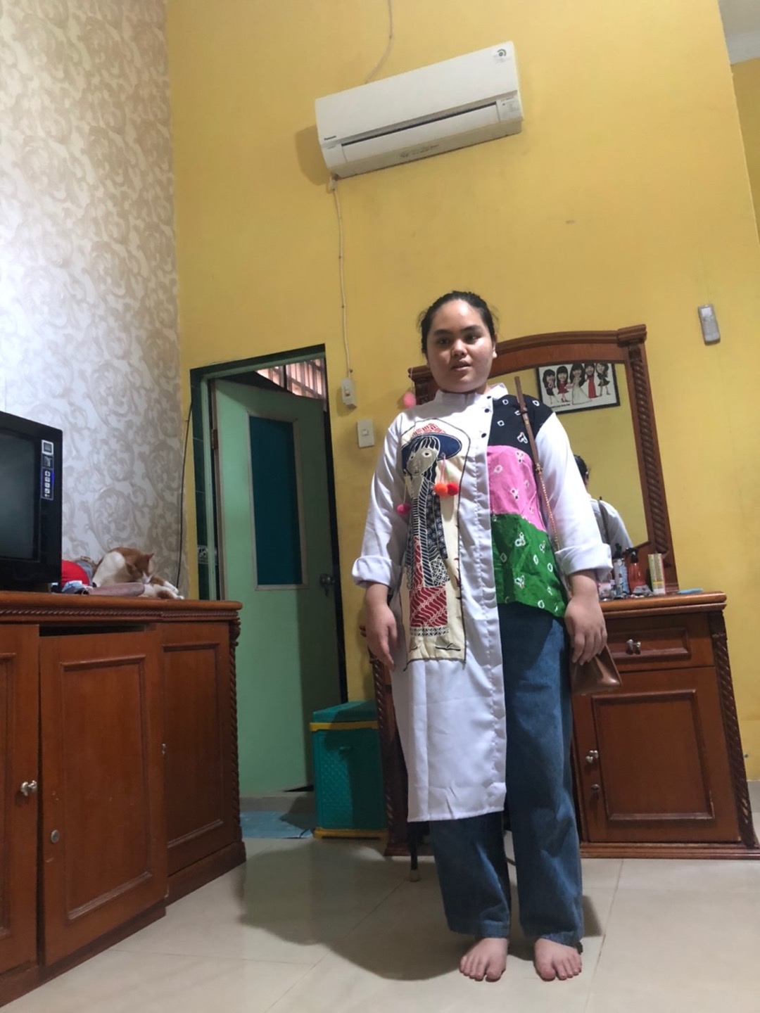 Atasan Batik Murah Solo Simbok Giwang Top Putih Batik Tuman Solo