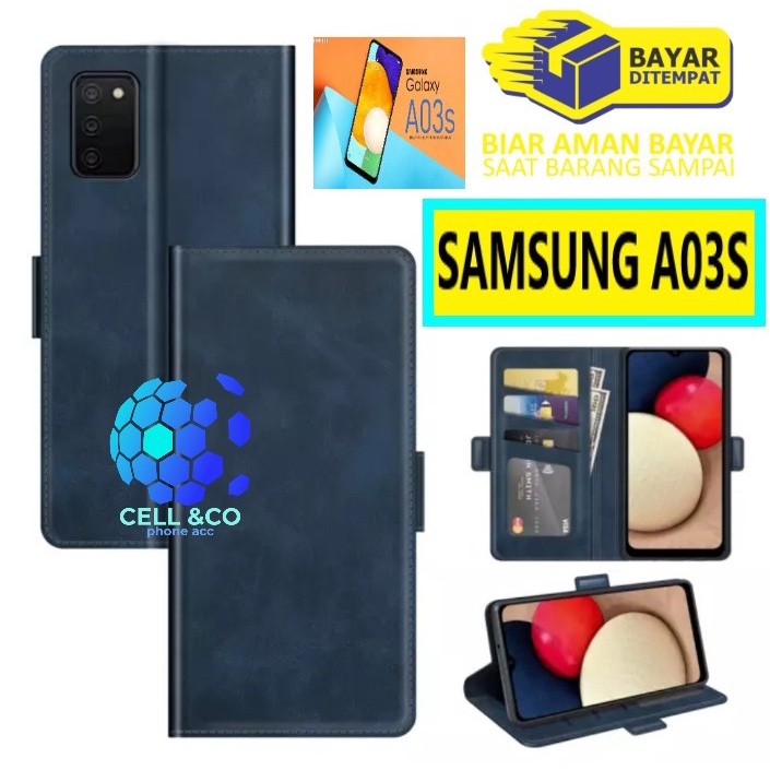 Flip cover SAMSUNG A03S Flip case buka tutup kesing hp casing flip case leather wallet