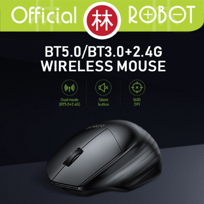 Robot M350 Wirelesss Mouse Multi Mode Bluetooth &amp; 2.4G USB Wireless