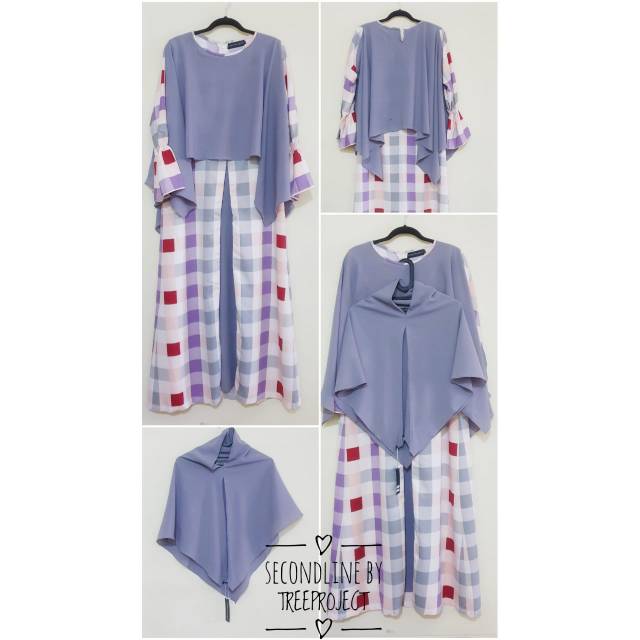 Set Gamis Motif Kotak