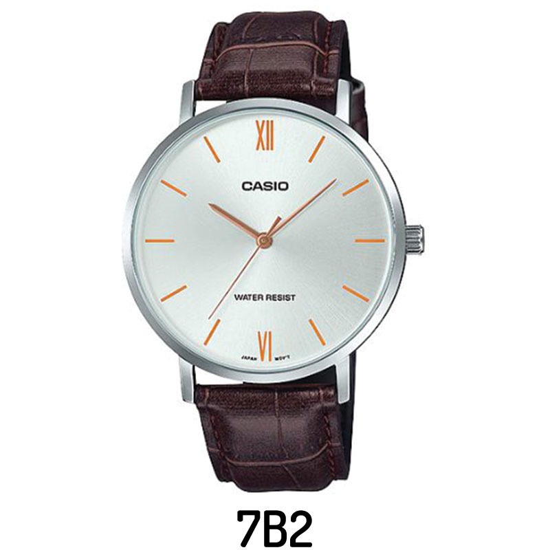 Casio Original MTP-VT01L Series - Jam Tangan Kulit Pria