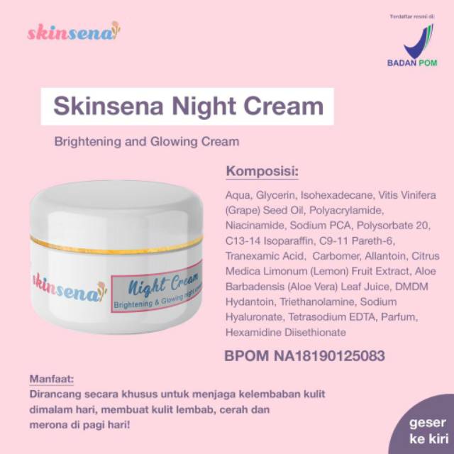 Night Cream BPOM - Skinsena