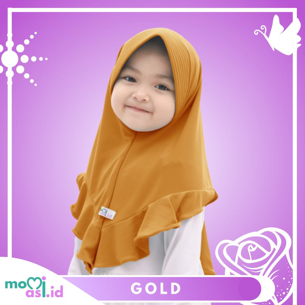 Kerudung Anak Jilbab Hijab Anak Bayi Perempuan Premium Yuki Daily-YUKI GOLD