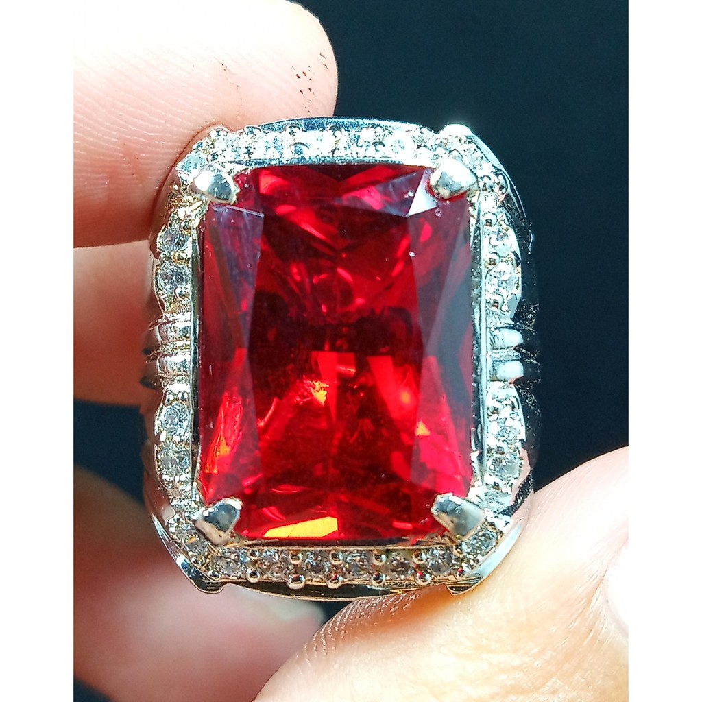 TERMURAH BATU CINCIN MERAH SIAM CATAM JUMBO