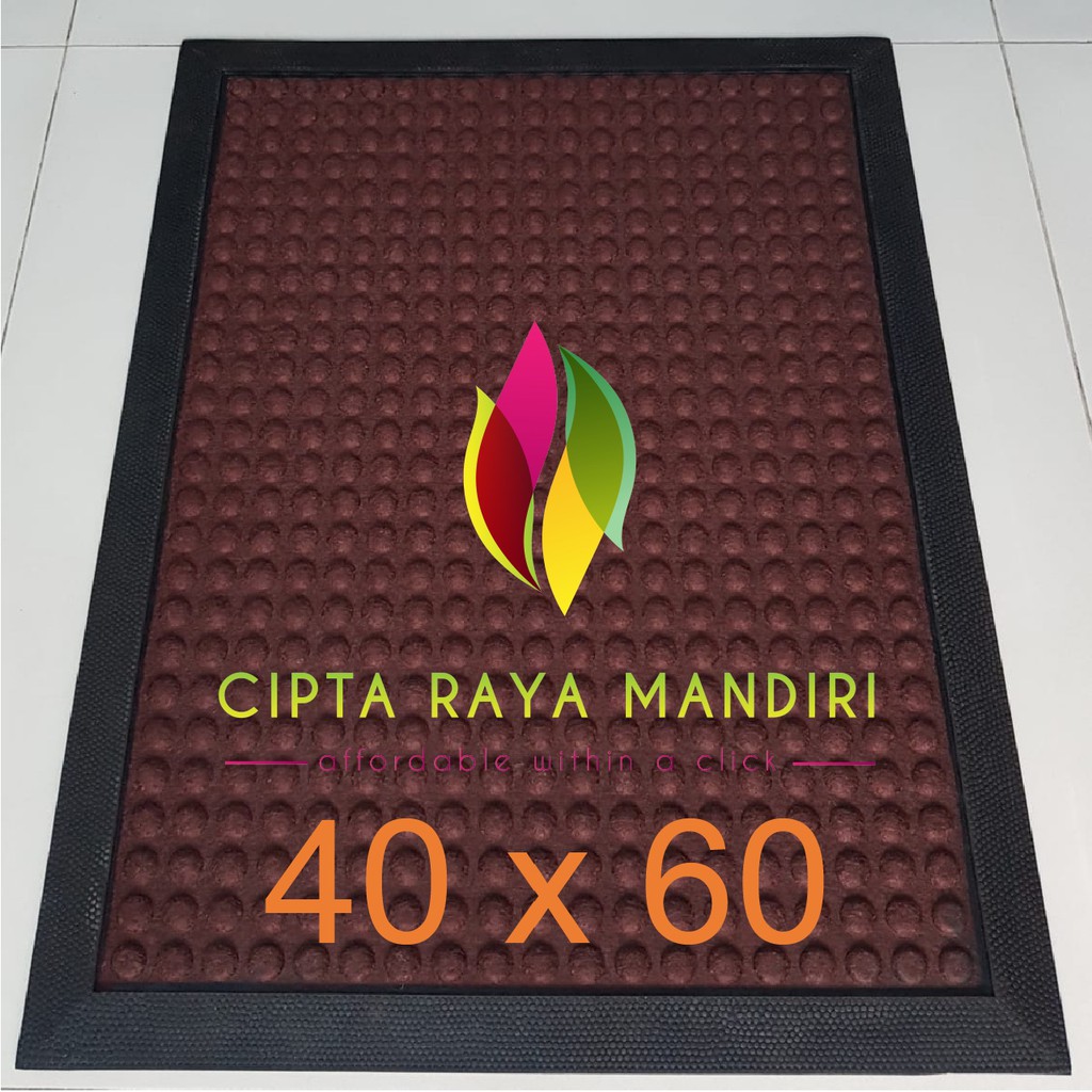 Keset Karet Karpet Lantai Bludru Anti Slip 40 x 60 - RCM