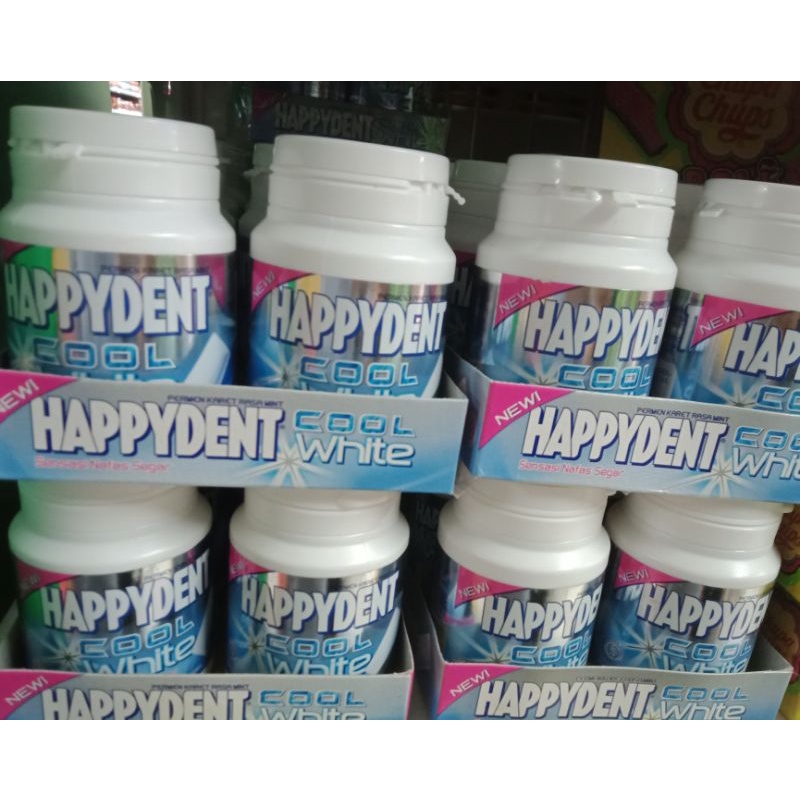 

Happydent Cool White Bottle 40 butir permen