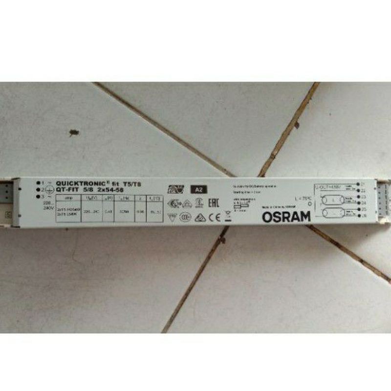 ballast osram quicktronic 2x54w aquazonic t5