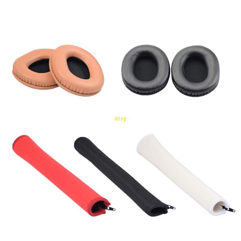 btsg Earpad Ear Pad Earphone Soft Foam Cushion Headband Cover Head Band Replacement for Audio Technica ATH M50X M50/M40X/M40/M30X Headphones for Monoprice 8328 Headphones