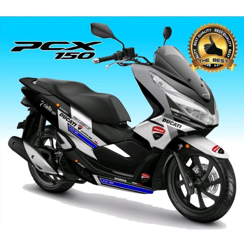 DECAL STICKER HONDA PCX OLD 150 FULLBODY STICKER MOTOR PCX LAMA MOTIF DUCATI FULL BODY