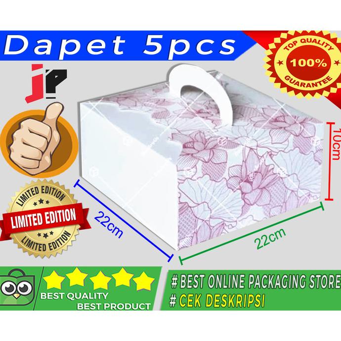 

[COD] LIMITED DUS KUE / GIFT BOX ELEGAN / BOX KUE 22X22X10CM 42210 TIMBUL [COD]