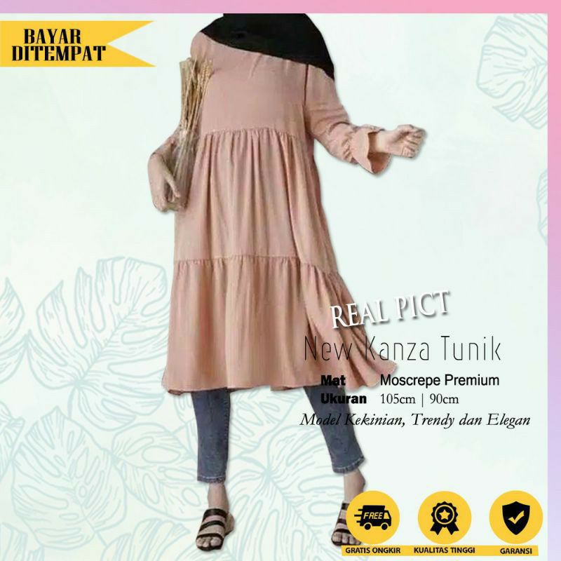 tunik terbaru 2021 Import Jumbo Putih Hitam Polos Premium Bangkok Busui Katun Rayon Atasan Murah