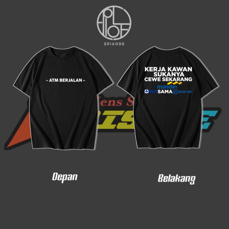Kaos Cewe sekarang sukanya MANDIRI BCA BRI || Catton Combad 24s knitto
