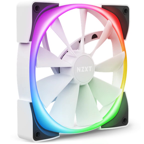 NZXT Aer RGB 2 White Edition Single Pack 140mm / Fan Casing 14cm