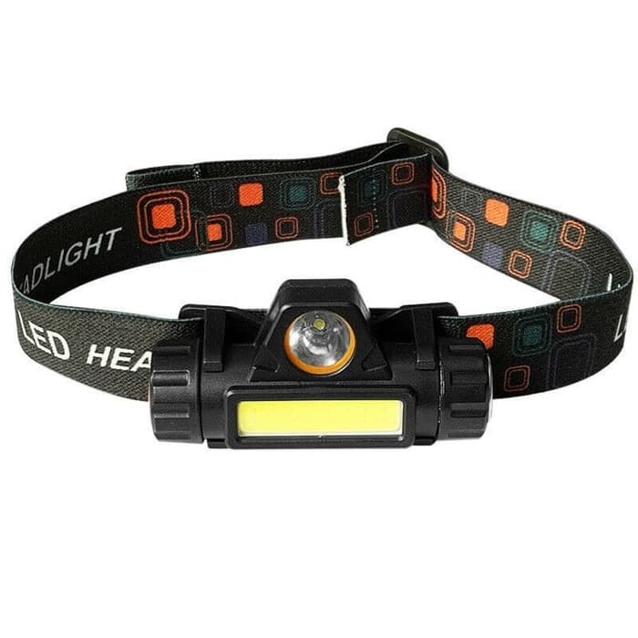 Senter Kepala LED 2 in 1 / Headlamp COB Recharger