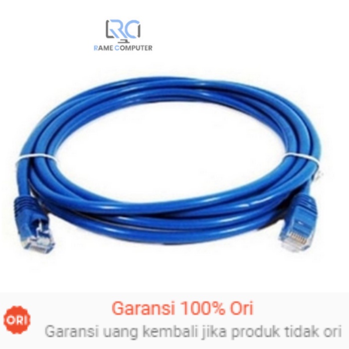 KABEL LAN 5M cat5e PATCH CORD UTP 5 meter lengkap rj45 cat5