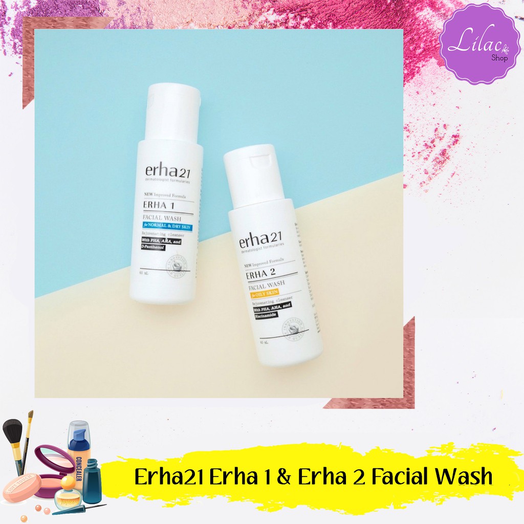 ERHA21 ERHA 1 FACIAL WASH FOR NORMAL & DRY SKIN // ERHA 2 FACIAL WASH FOR OILY SKIN