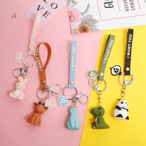 GANTUNGAN KUNCI KEYCHAIN ANAK KOREA ANIMAL LUCU UNTUK TAS SEKOLAH RANSEL DLL