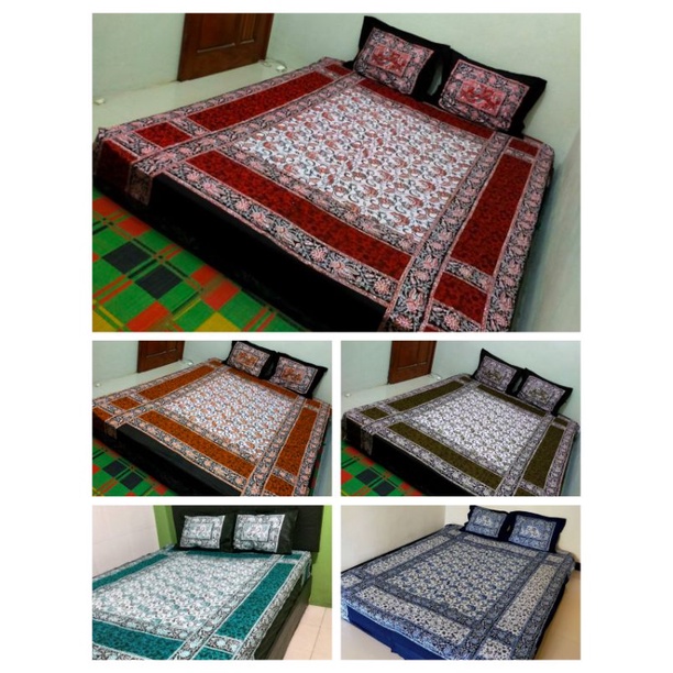 Sprei batik cap pekalongan motif cwiri ukuran 180
