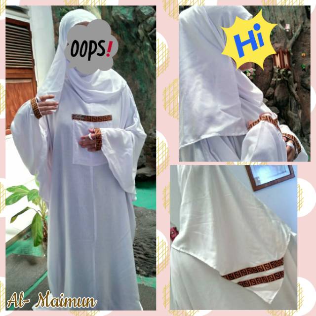 Mukenah Hadramaut Pasmina / Mukenah Pashmina / Mukenah List / Mukenah Terusan