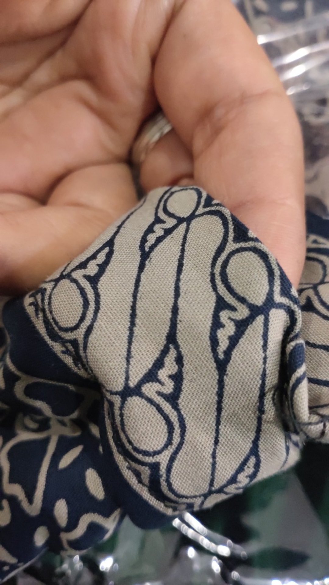 Bantara Navy Kemeja Batik Pria Full Furing Bahan Katun Primisima