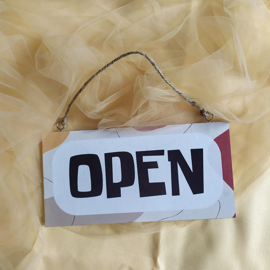 OPEN CLOSE SIGN | TULISAN OPEN CLOSE BOLAK BALIK