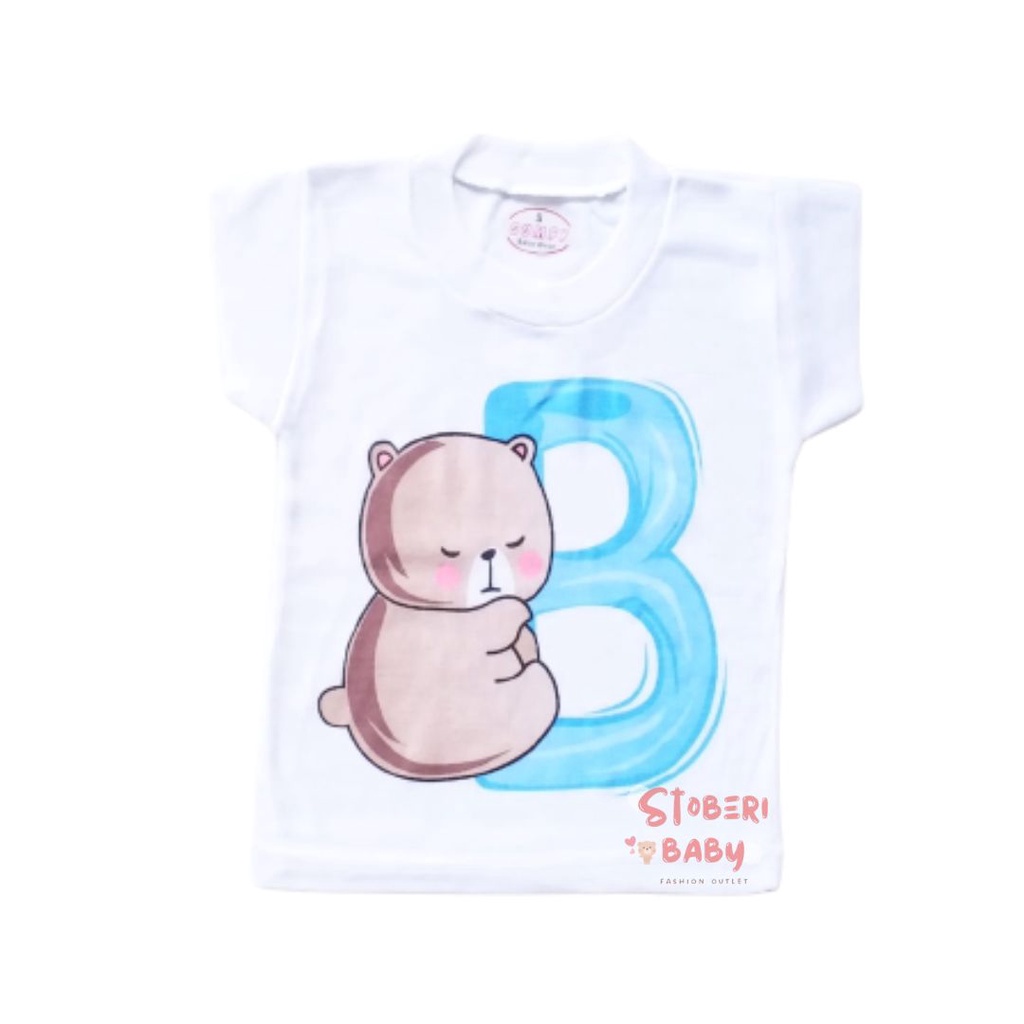 stoberi baby - KAOS ONECK MOTIF ANAK kaos dalam oblong anak laki2 dan perempuan newborn-4thn