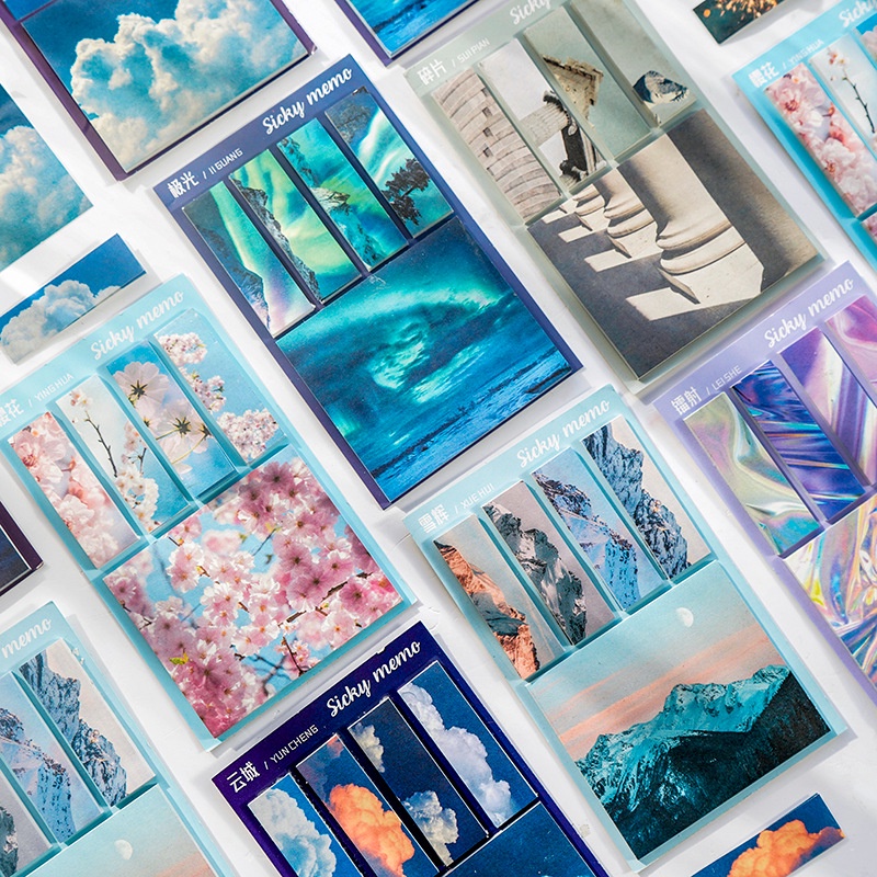 

DEIGOODS❤ Sticky Notes Set Sky Pemandangan View Scenery Deco Aesthetic Dekorasi Bujo Journal DIY Scr