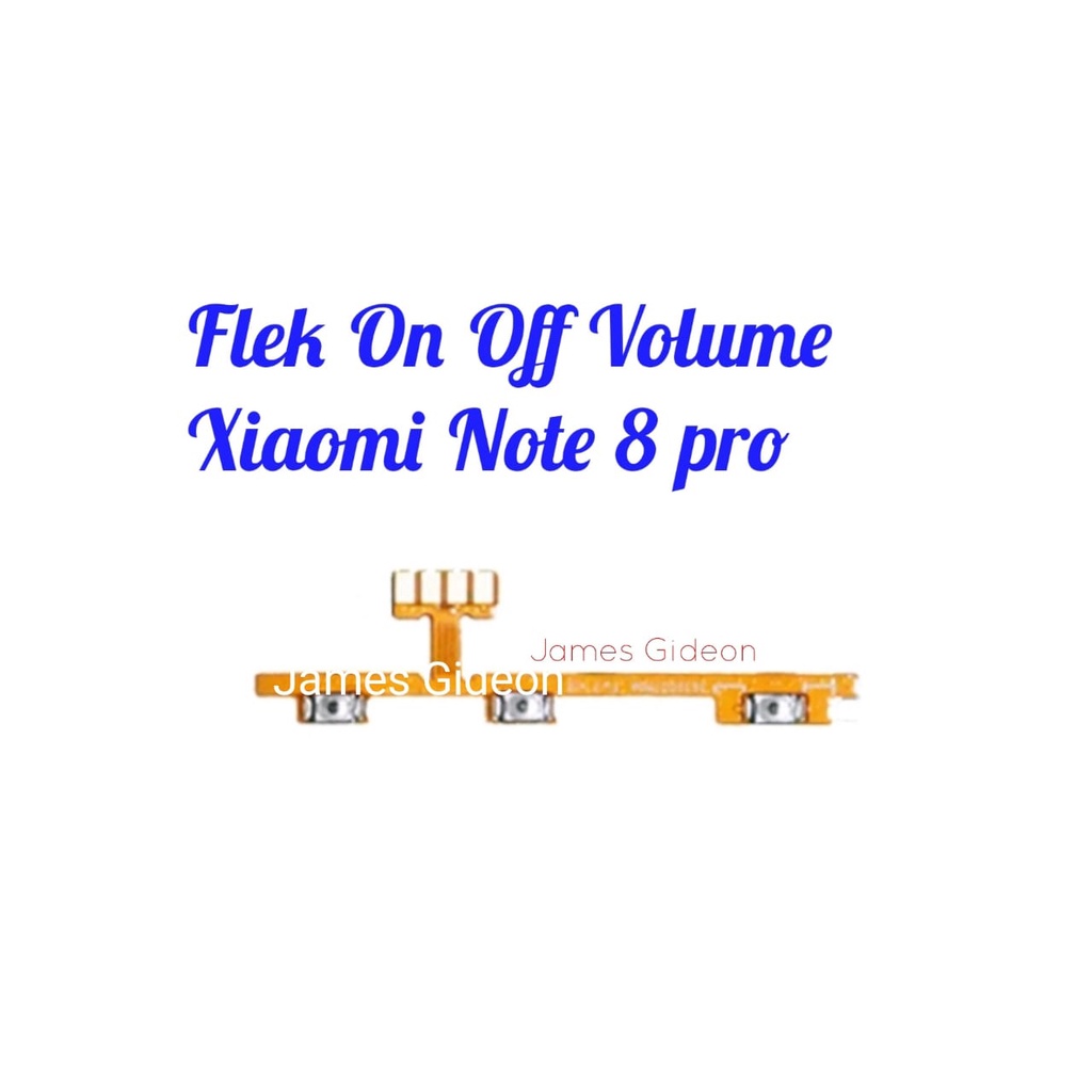 FLEXIBEL TOMBOL POWER ON OFF VOLUME XIAOMI REDMI NOTE 8 PRO ORIGINAL