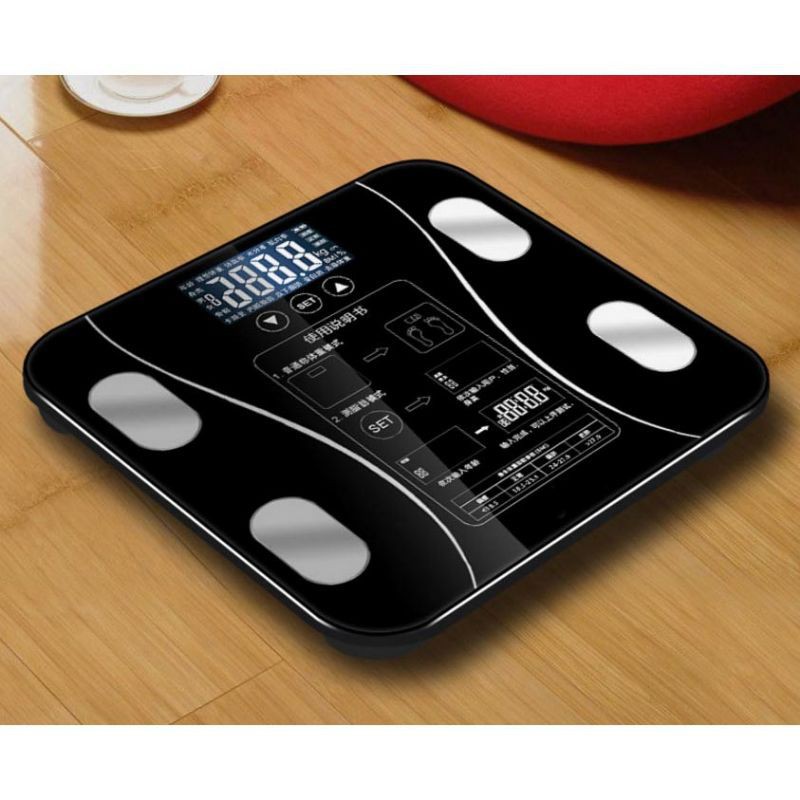 Grab Medan Taffware Digipounds Timbangan Badan Elektronik Health Scale 180KG SH-Y01 Hitam