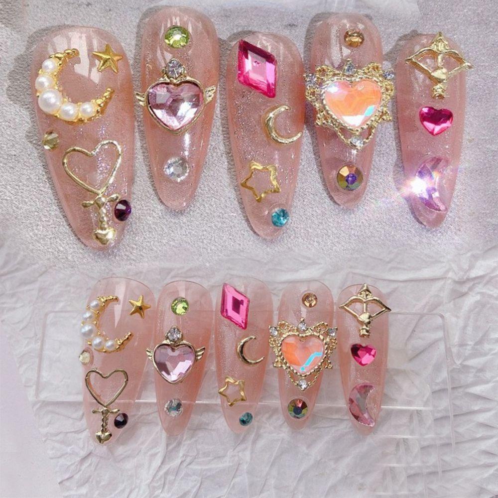 Mxbeauty Charms Kristal Metal Aksesoris Nail Art / Manicure DIY