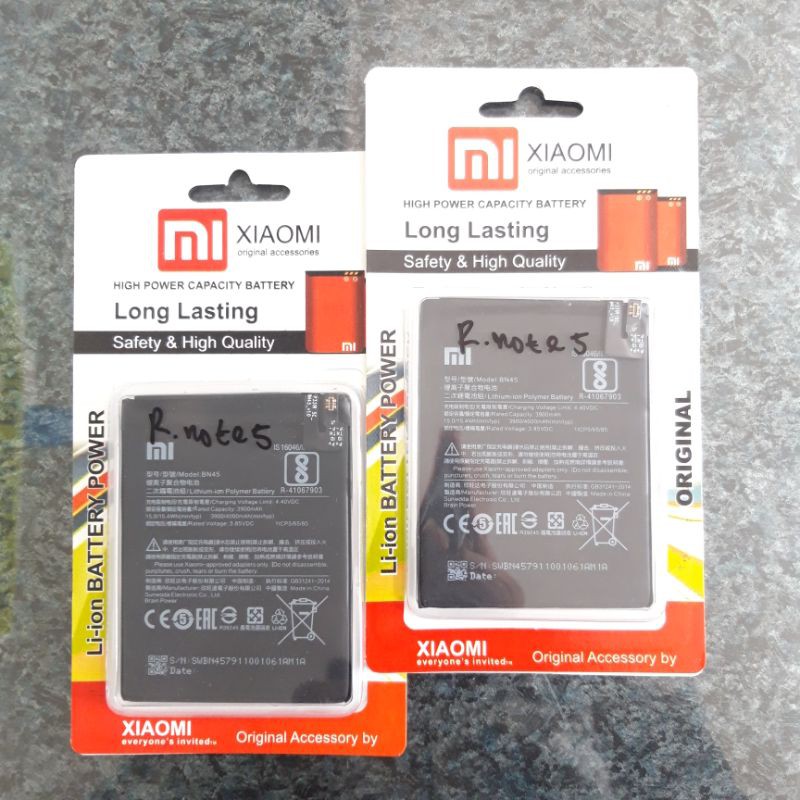 Battery Baterai Redmi Note 5 Note 5Pro BN45 Kualitas Ori